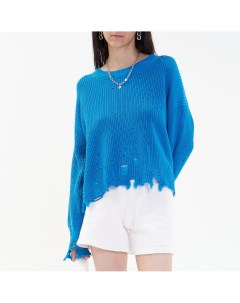 Синий рваный свитер Jenidas