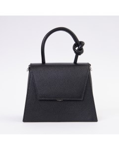 Чёрная фигурная сумка с карманом Afina