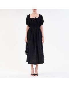 Чёрное платье с вышивкой ришелье Darsi.studio