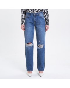Синие джинсы с потёртостями Toptop