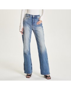 Голубые джинсы с боковыми разрезами Toptop