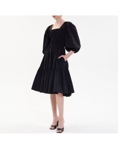 Чёрное платье с рукавами буф Nerolab