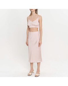 Розовая атласная юбка Lulight