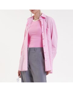 Розовая базовая рубашка в полоску Toptop