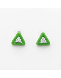 Зелёные треугольные серьги SOIREE Dashkova.jewelry