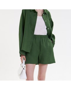 Зелёные льняные шорты Ypsilon