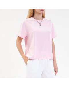 Розовая футболка с принтом Русский бренд Lilibu store