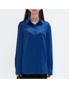 Синяя атласная блузка Evetstorezz
