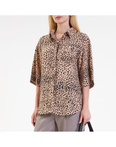 Коричневая рубашка с леопардовым принтом Nerolab