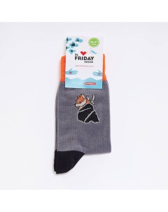 Серые носки с лисом Friday socks