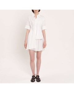 Белое платье рубашка со сборками Jnby