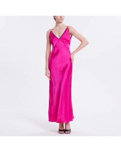 Розовое платье комбинация с кружевом Toptop