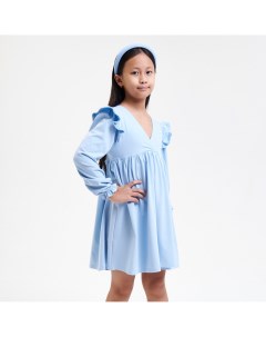 Голубое платье из трикотажа Latte kids wear