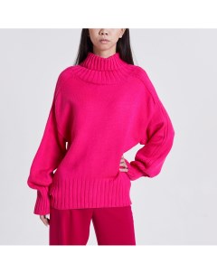 Розовый шерстяной свитер One two one