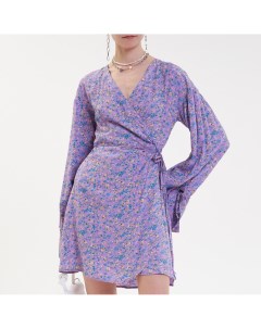 Фиолетовое платье на запах Toptop