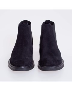Чёрные ботинки из велюра Stefano rossi