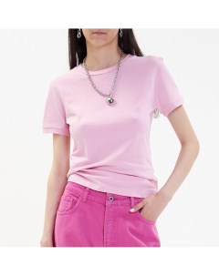 Розовая укороченная футболка Toptop