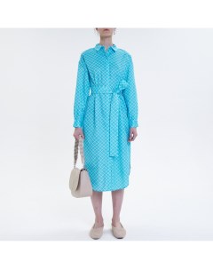 Голубое платье с геометрическим принтом Akhmadullina dreams