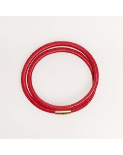 Красный браслет из кожи Dashkova.jewelry