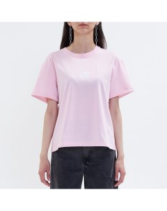 Розовая футболка из хлопка с принтом Lilibu store