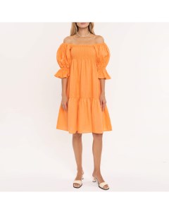 Оранжевое льняное платье Darsi.studio