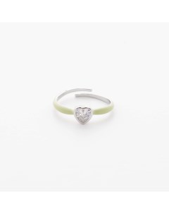 Мятное кольцо с кристаллом сердце Dashkova.jewelry