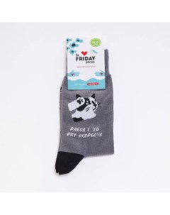 Графитовые носки с котом Friday socks