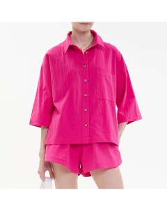 Розовая рубашка из варёного хлопка Darsi.studio