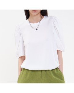 Белая блузка с рукавами фонариками Galla collection