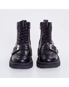 Чёрные ботинки со шнуровкой Stefano rossi