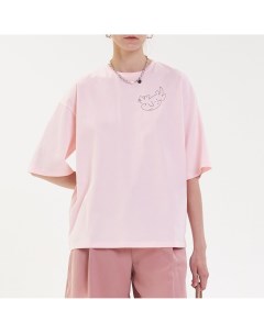 Розовая футболка с вышивкой Akhmadullina dreams
