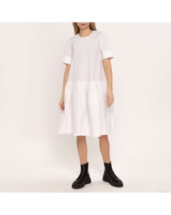 Белое объёмное платье Jnby