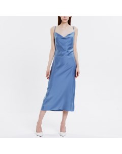 Синее платье комбинация Tobeone