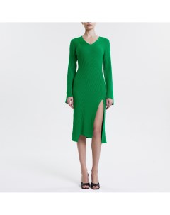 Зелёное трикотажное платье Jnby