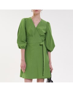 Зелёное платье с запахом Tobeone
