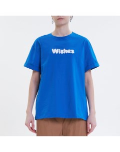 Синяя футболка с принтом Wishes Минимо
