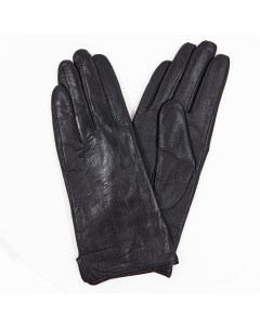 Чёрные кожаные перчатки One week
