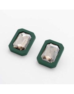 Зелёные серьги SOIREE с кристаллами Dashkova.jewelry