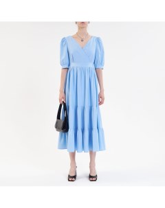 Голубое платье с воланами Fligel