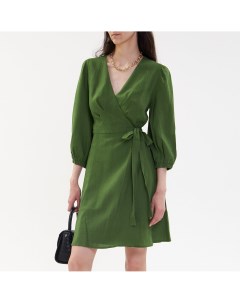 Зелёное платье на запах Tobeone