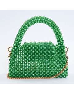 Зелёная сумка из бисера Home etudes
