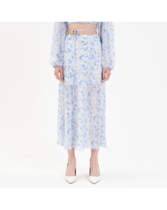 Голубая юбка с цветочным принтом Mollis