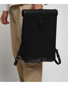Чёрный рюкзак из натуральной кожи Long river