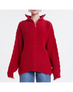Красный оверсайз свитер Toptop