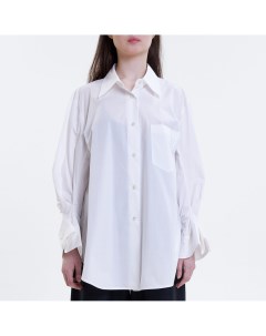 Белая рубашка со сборкой на рукавах Jnby