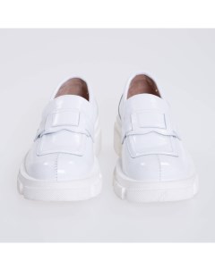Белые туфли лоферы Stefano rossi