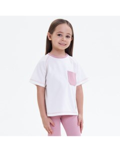 Белая футболка с розовым кантом Alexandra talalay
