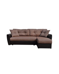 Угловой диван Амстердам рогожка коричневая универсальный Столплит
