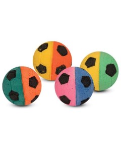 02Т игрушка Мяч футбольный двухцветный для кошек 1 шт 4 см Триол