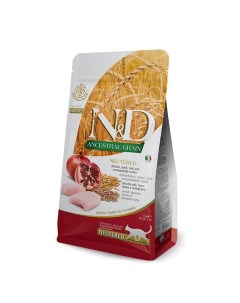 Low Grain Cat Chicken Pomegranate Neutered корм для стерилизованных кошек Цыпленок и гранат 5 кг Farmina n&d
